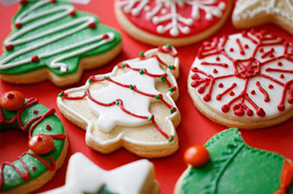 Example of decorated Christmas cookies