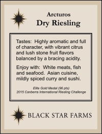 Example of a retail store self talker for the Arcturos Dry Riesling