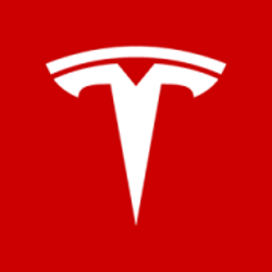 Tesla logo with a link to Tesla charging stations.