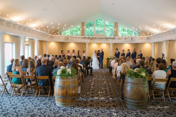 Wedding ceremony in the Aquarius Room at the Inn at Black Star Farms