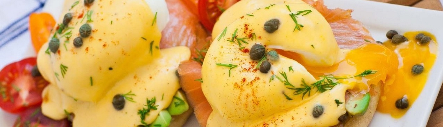 Smoked Salmon Benedict, one of our offerings from our Sunday Brunch on the Farm.