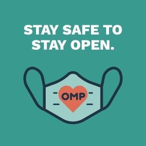 Stay safe to saty open with mask.