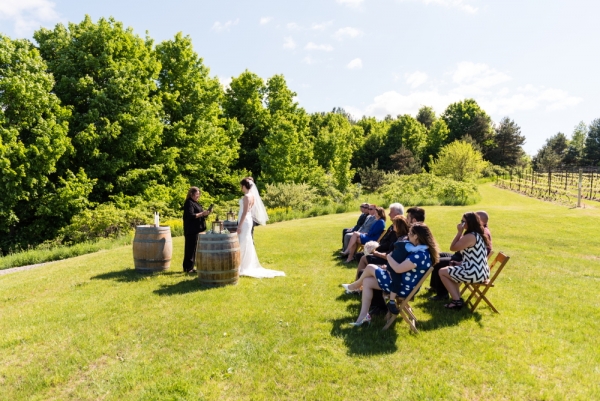 Small ceremony in the vineyard early summer.