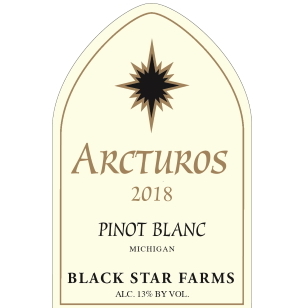 Label for the 2018 Arcturos Pinot Blanc