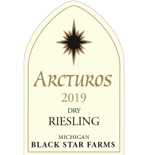Label for the 2019 Arcturos Dry Riesling.