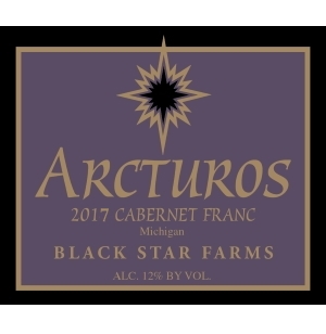 Label for the 2017 Arcturos Cabernet Franc