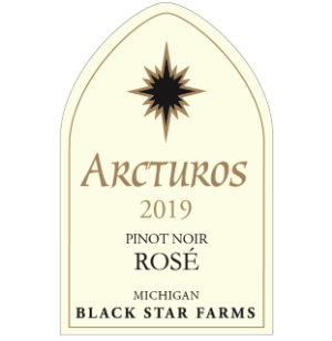 Label for the 2019 Arcturos Pinot Noir Rose.
