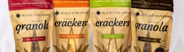 Image of our packaged crackers and granola