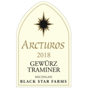Labe for the 2018 Arcturos Gewurztraminer.
