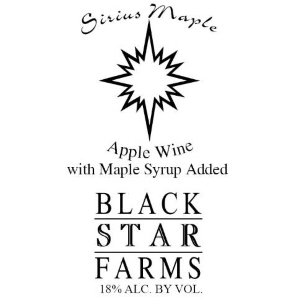 Label for the Sirius Maple Dessert Wine.
