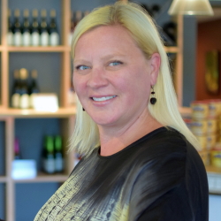 Photo of Kimberly Zacharias, she handles Winery Promotions for Black Star Farms.