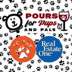 Pours for Pups graphic.