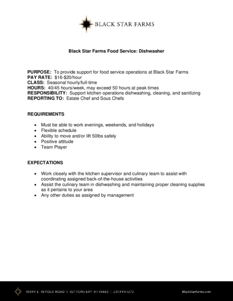 Job Description Dishwasher 3 2023 pdf