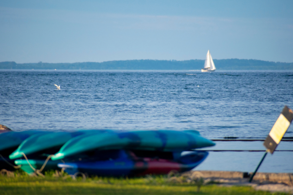 Get out on the bay for kayaking or sailing - one of the best things to do in Traverse City near our Bed and Breakfast